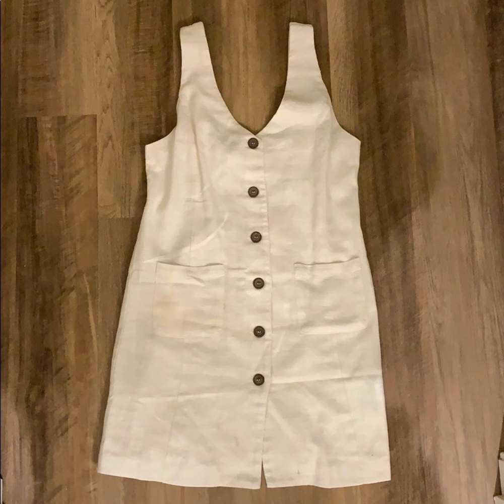 Button Up White Sundress